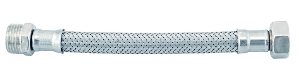 Flessibile Tubo Telato Normale Cm 30 40 50 60 3/8 1/2 Idraulica Bagno Set 5 Pezzi - Idrobric