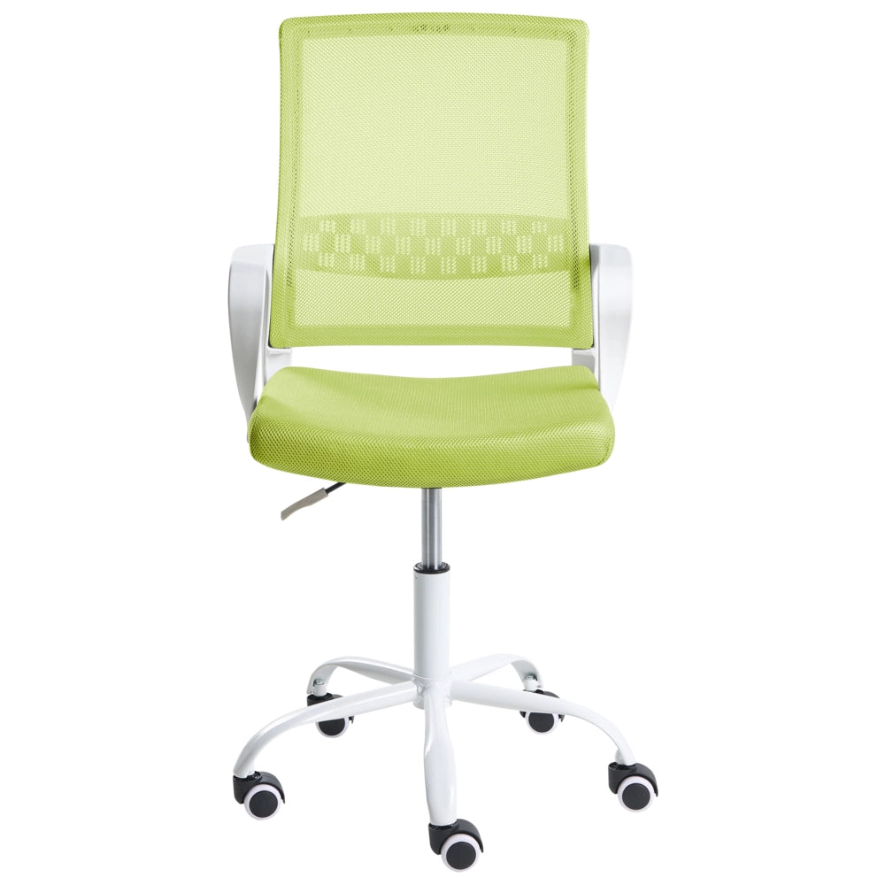 Sedia da ufficio in tessuto a rete verde lime imbottitura regolabile in altezza girevole da scrivania per computer per ufficio domestico