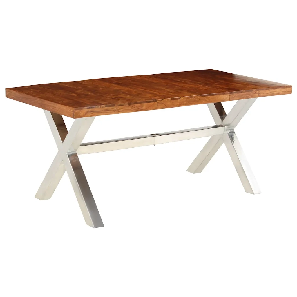 Tavolo in Legno Massello con Finitura in Sheesham 180x90x76 cm