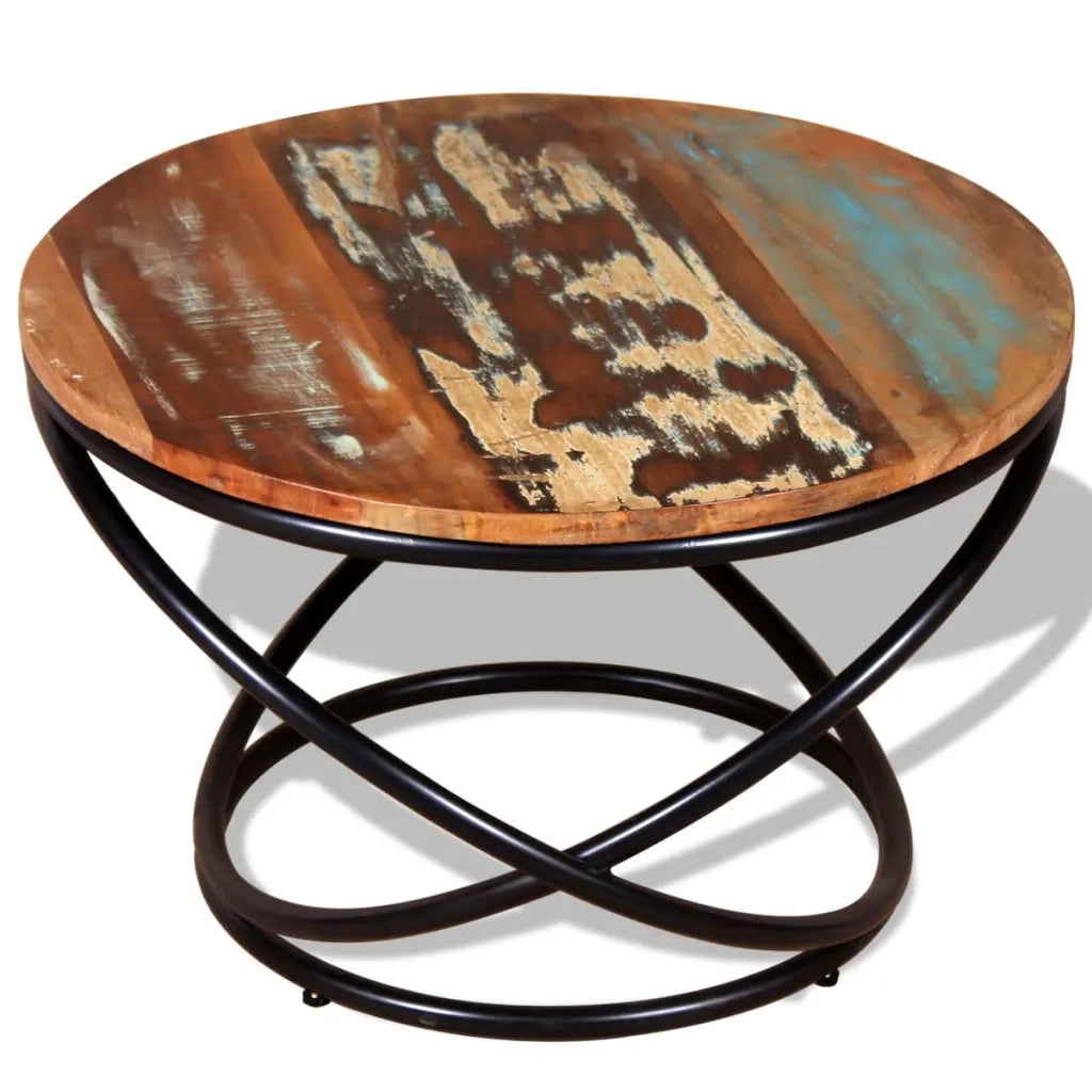 Tavolino da Salotto in Legno Massello di Recupero 60x60x40 cm 244015