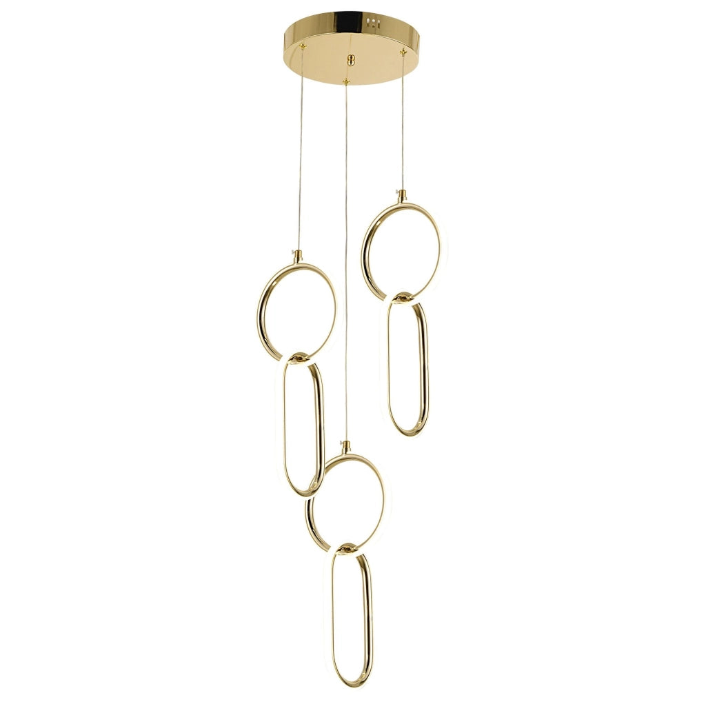 Lampada A Sospensione Led G077-3cpr Gold