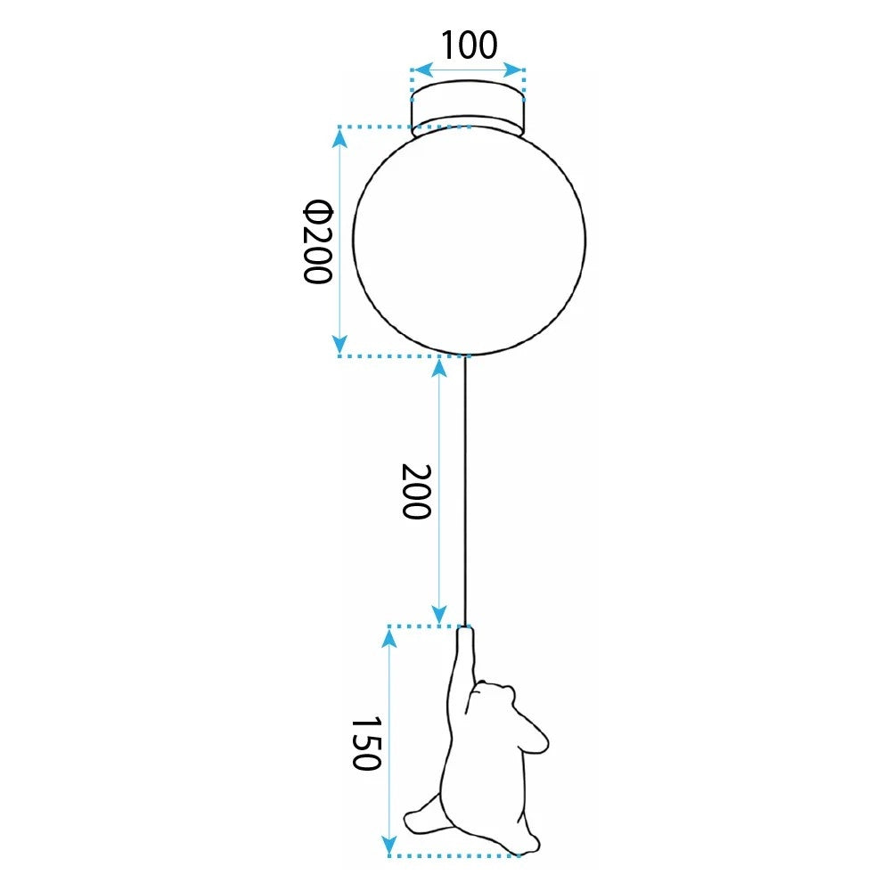 Plafoniera Da Soffitto G167-1cp Orsetto