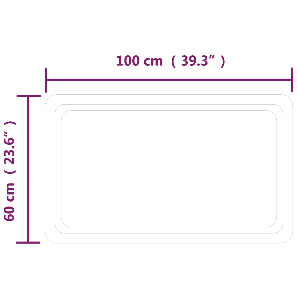 Specchio da Bagno con Luci LED-Specchio per Bagno 60x100 cm 417397