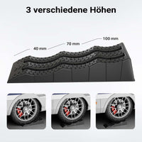 2x cunei livellatori con 3 altezze 40/70/100 mm Rampe per auto max 3,5t Con custodia e livella