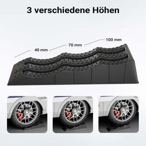 2x cunei livellatori con 3 altezze 40/70/100 mm Rampe per auto max 3,5t Con custodia e livella