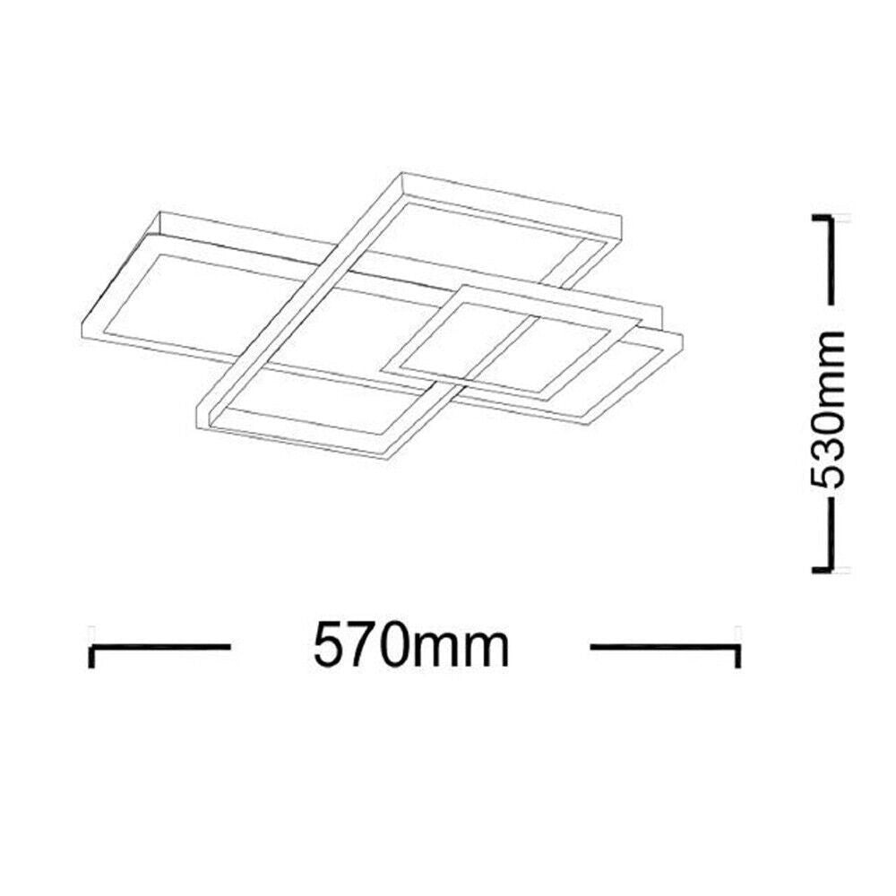 Trade Shop - Plafoniera Da Soffitto A Led 46 W Con Tecnologia Cct Con Switch 3 Colorazione C60-3c -