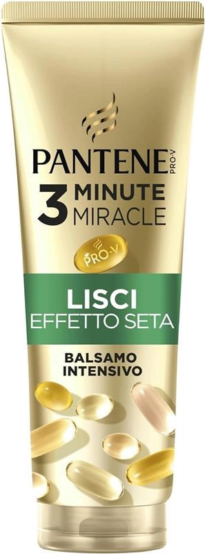 PANTENE BALSAMO INTENSIVO 3 MINUTE MIRACLE LISCI EFFETTO SETA PER CAPELLI CRESPI PRO-V ACTIVE NUTRI-PLEX 220 ML