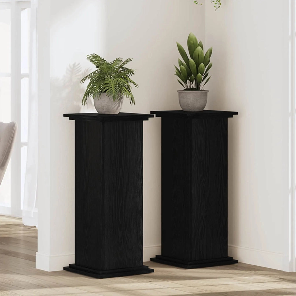 Supporto per piante Rovere Nero 33 x 33 x 80 cm 869237