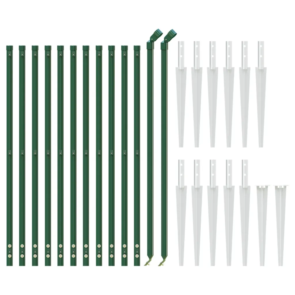 Recinzione Metallica con Picchetti Ancoraggio Verde 1x25 m 154137