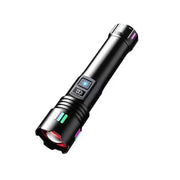 Trade Shop - Torcia Led Ricaricabile Portatile Potente Luce Laser Bianca Impermeabile Zoom Telescopico P45 -