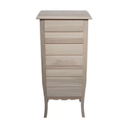 cassettiera classica 7 cassetti legno grezzo 50x37x107 (3036) - Mobili 2G