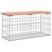 Panchina da Giardino | Panca da Giardino Design Gabbione 83x31,5x42cm Massello Douglas