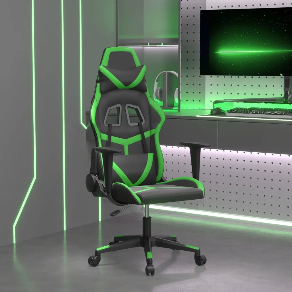 Sedia da Gaming Nera e Verde in Similpellecod mxl 125049