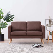 Divano a 2 Posti in Tessuto Marrone cod mxl 13695