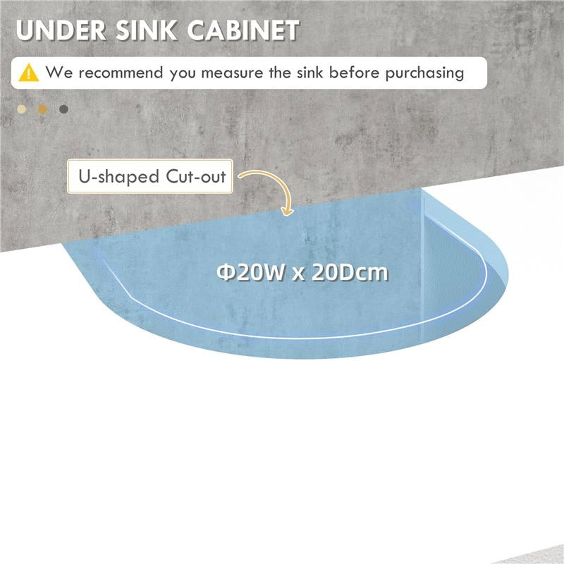 MOBILE SOTTO LAVABO BAGNO CON ARMADIETTO A 2 ANTE E 3 RIPIANI APERTI IN LEGNO 90X30X60 CM BIANCO