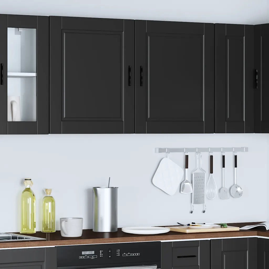 Pensili da Cucina 2 pz Porto Nero in Legno Multistrato 854040