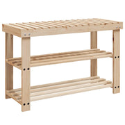 Scarpiera 2 in 1 con Panca in Legno Massello di Abete cod mxl 50386