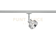 DUOLINE LEON SPOT ORIENTABILE METALLO ACCIAIO SATINATO L. 11CM 1 LUCE ATTACCO GU10 PER SISTEMA BINARIO