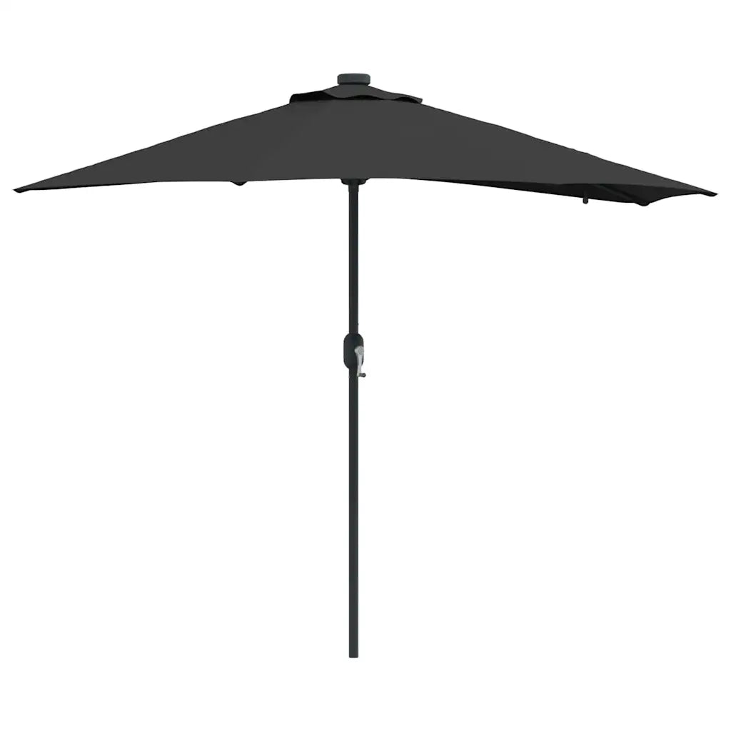 Ombrello da giardino-Ombrellone da spiaggia Nero 294 x 150 x 223 cm