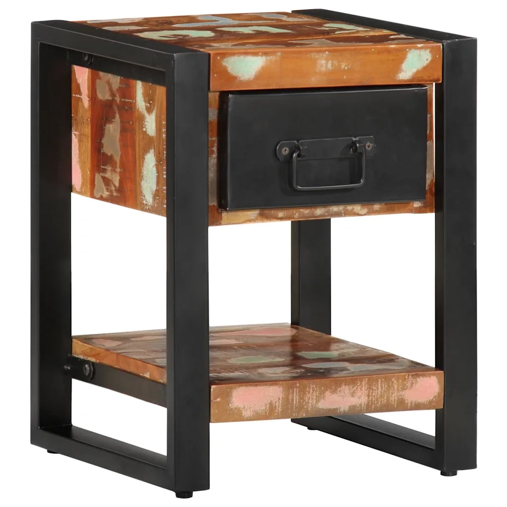 Comodini 2 pz Multicolore in Legno Massello di Mango Grezzo 4013570