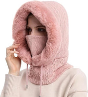 Muffa multifunzionale per donne, cappello di lana soffice e impermeabile per il freddo invernale, adatto per sci, moto, arrampicata, campeggio e escursioni in condizioni climatiche invernali rigide, unico taglio.