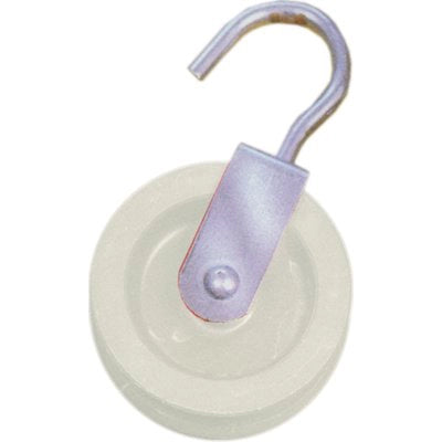 CARRUCOLA NYLON + GANCIO - ZINCATO D.MM 30- 12 pezzi