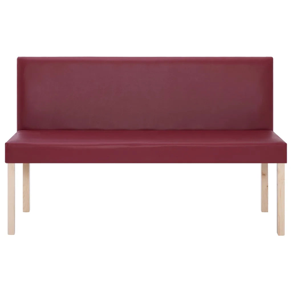Panca 139,5 cm Rosso Vino in Similpelle