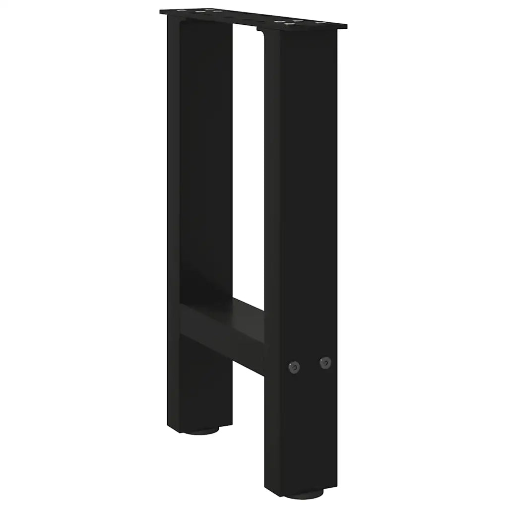 Gambe per Tavolino da CaffÃ¨ Nere 2 pz 38x(42-43) cm Acciaio
