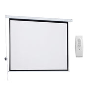 EasyComfort Telo Proiettore 84" Formato 4:3 con Telecomando, in Tessuto Plastico e Metallo, 171x130 cm, Bianco