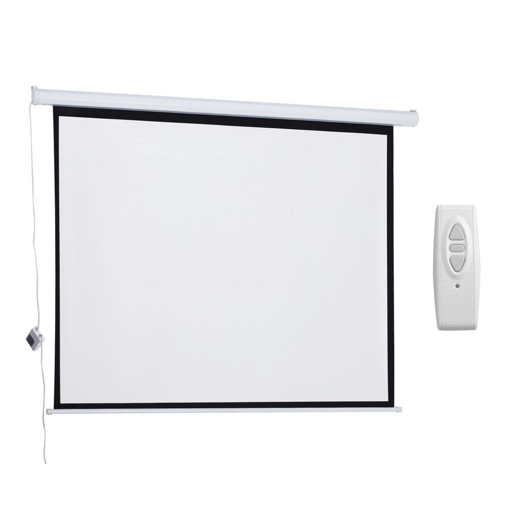 EasyComfort Telo Proiettore 84" Formato 4:3 con Telecomando, in Tessuto Plastico e Metallo, 171x130 cm, Bianco