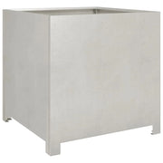 Fioriera rialzata per piante fiori terrazza giardino 50 x 50 x 50 cm acciaio inox argento 02_0037662