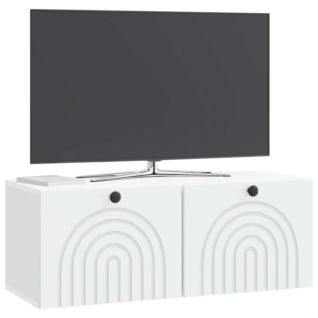 Mobile Porta TV da Muro Bianco 78,5 x 31 x 30 cm 898205