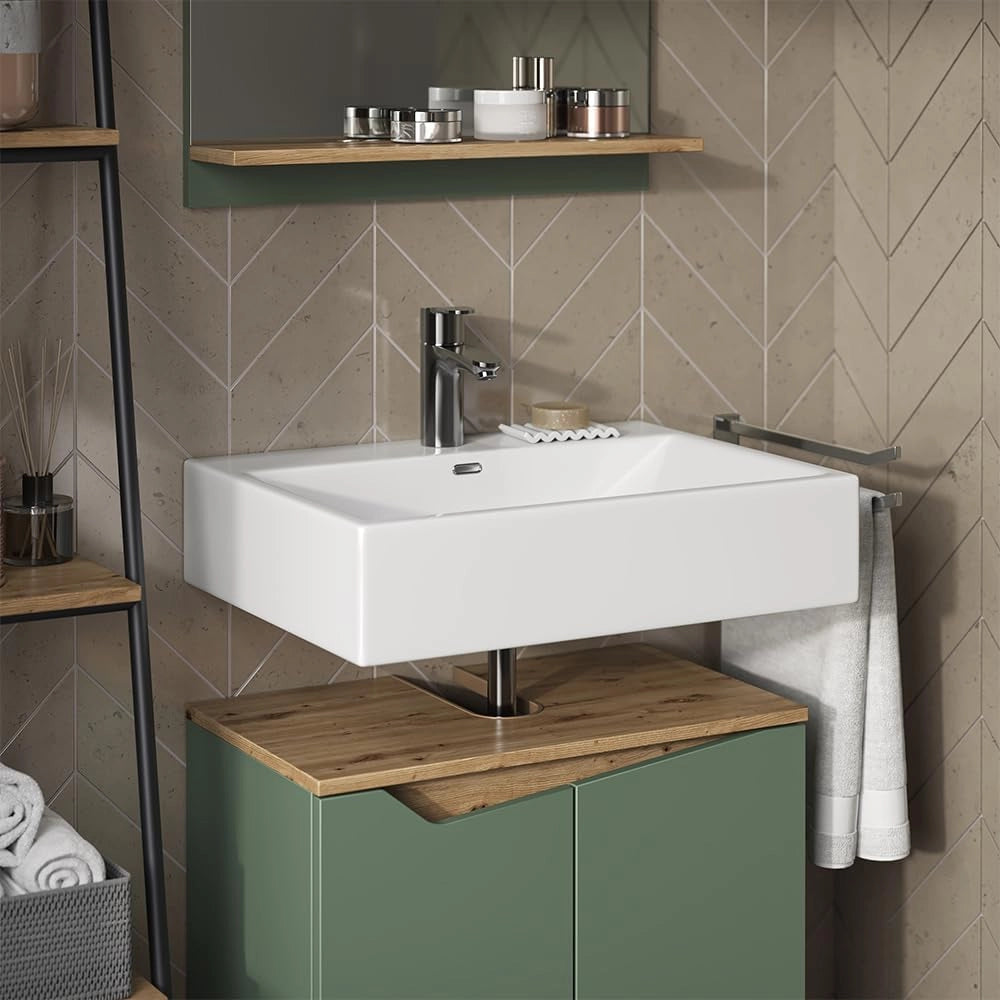 "Marelle, Verde/antracite, 60 x 57.5 cm con 2 porte
