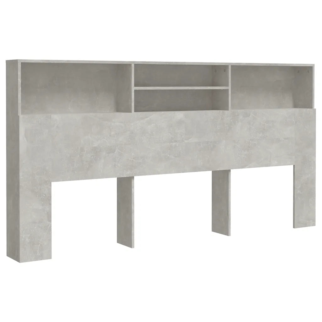 Testiera | Testata con Contenitore Grigio Cemento 200x19x103,5 cm