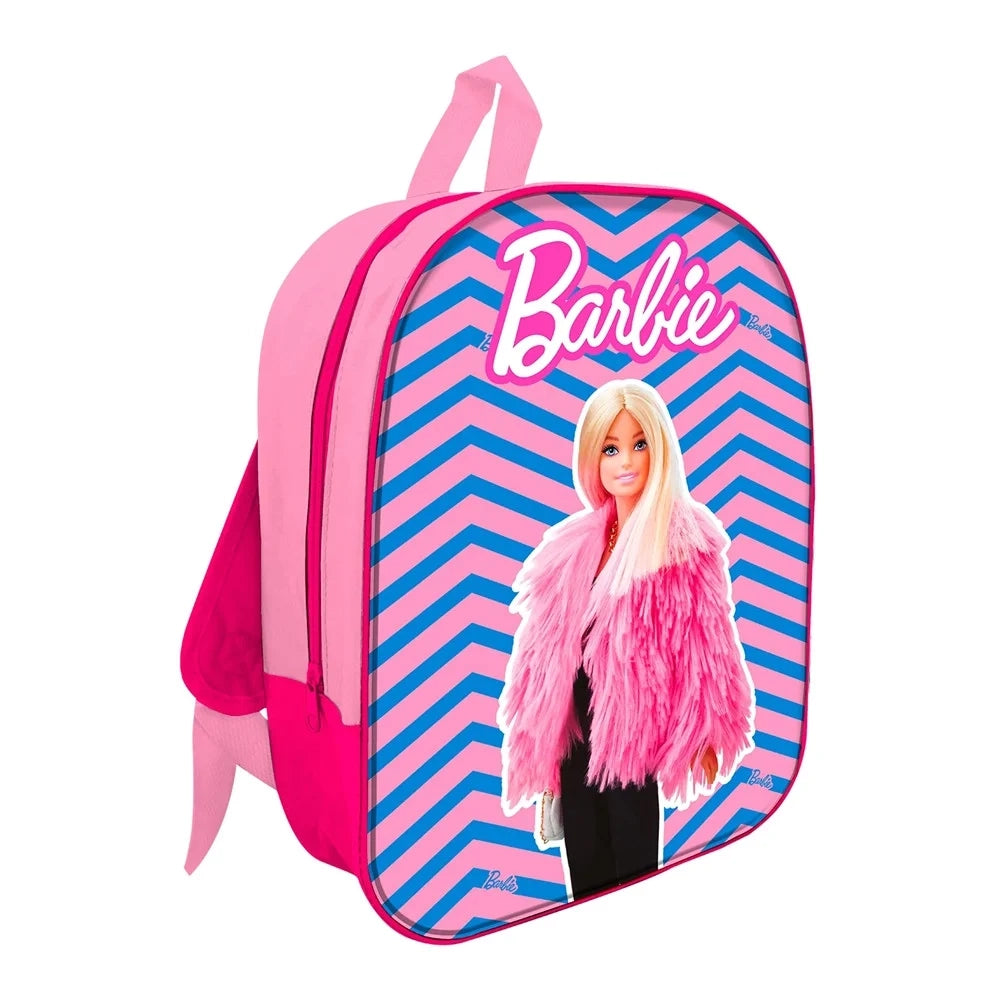 Trade Shop - Zaino Zainetto 30 Cm Design Barbie Con Zip Per Scuola Asilo Tempo Libero Bambine 968234 -