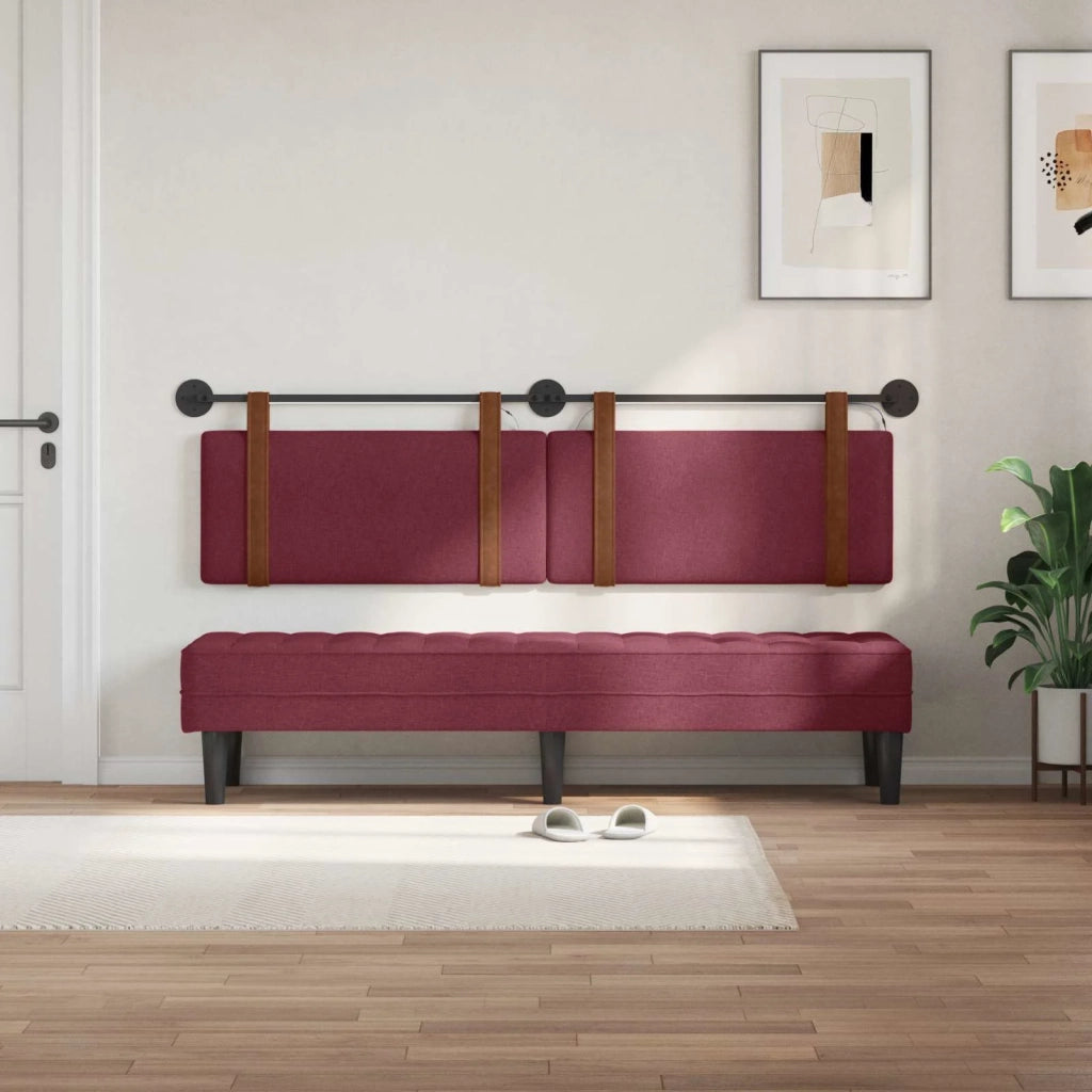 Testiera sospesa Con luce LED Rosso Vino PU Antico 3423987