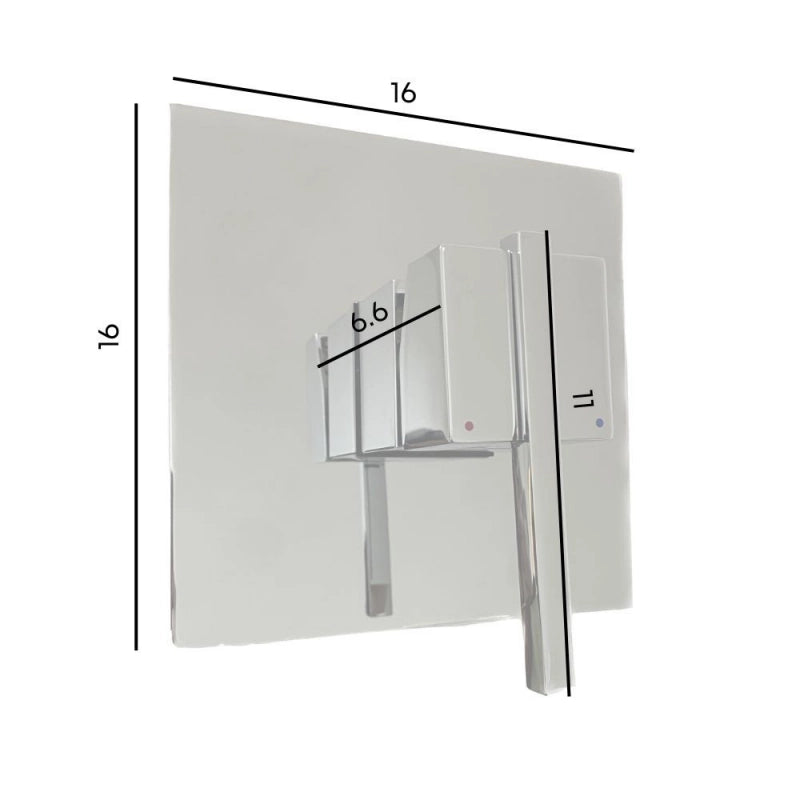 Miscelatore bagno Quadra doccia cromato