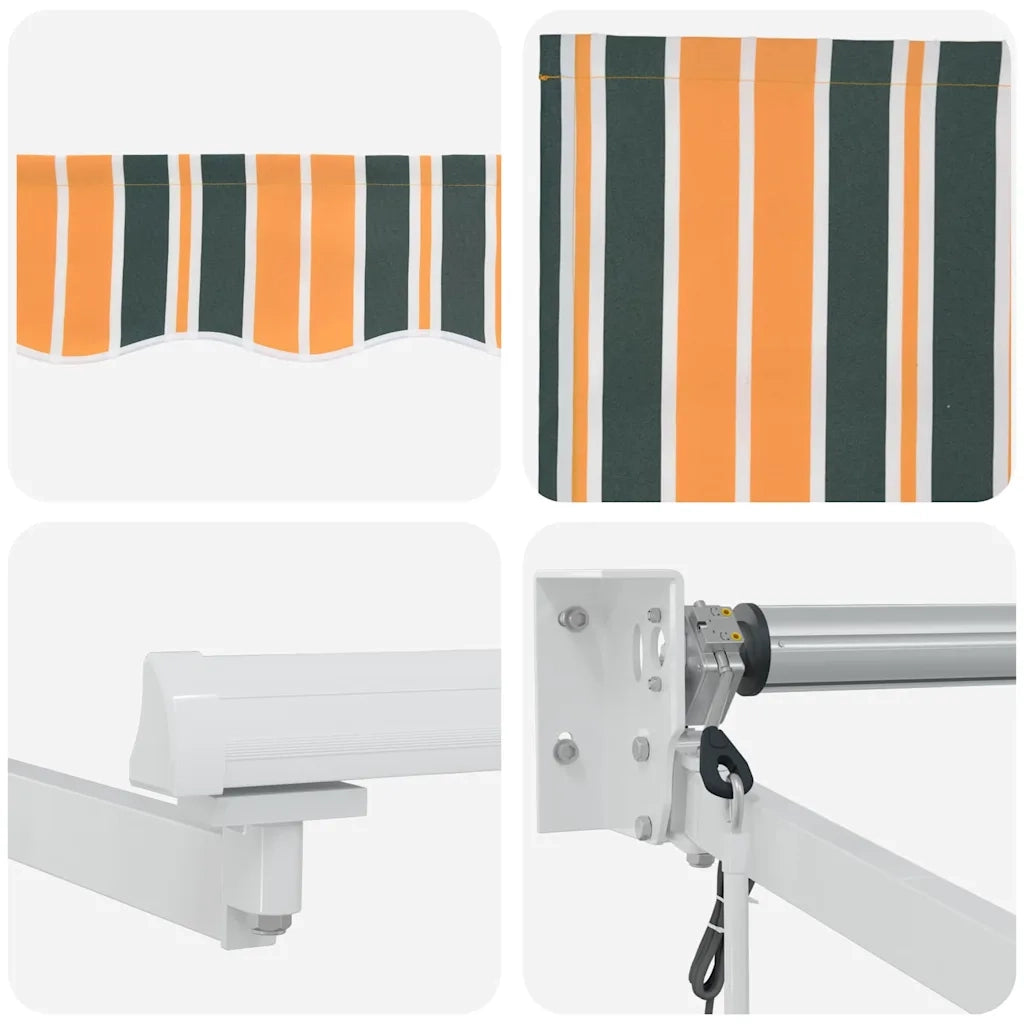 Tenda da Sole Verde e Giallo 450 x 300 x 165 cm 3331062