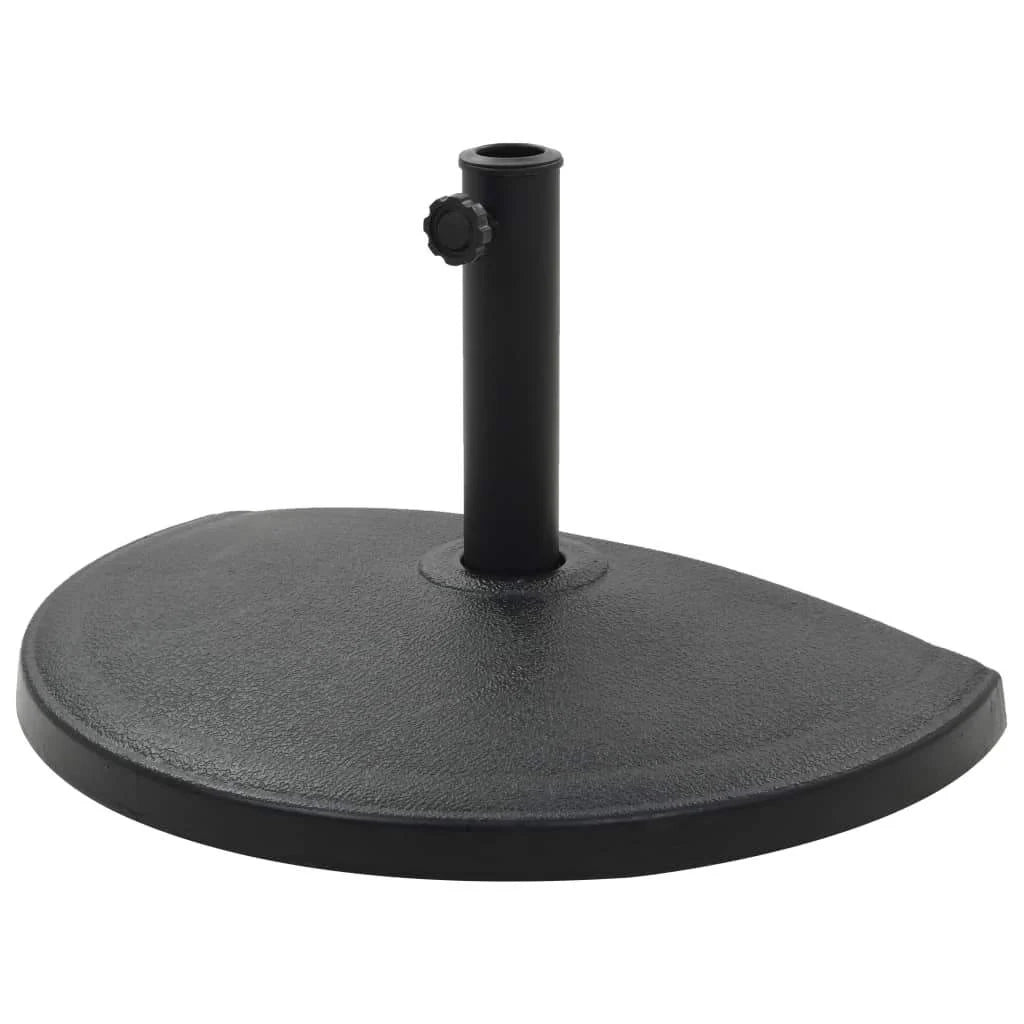 Base per ombrellone semitonda in resina diametro 38 e 48 mm 15 kg nero 2202093