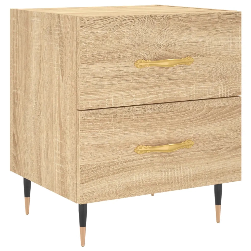 Comodini 2 pz Rovere Sonoma 40x35x47,5 cm in Legno Multistrato 827267