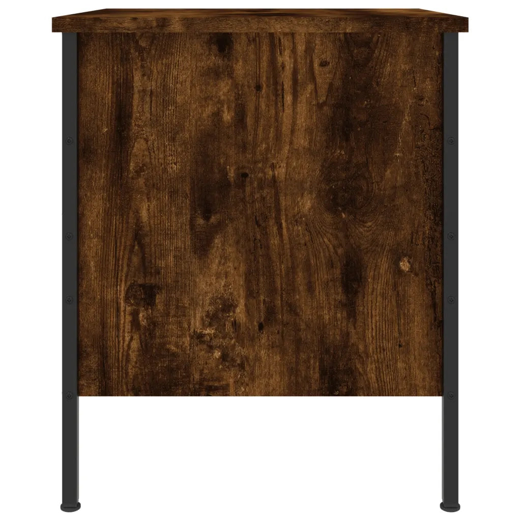Comodino-Tavolino da notte Rovere Fumo 40x42x50 cm Legno Multistrato 513355