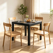 Tavolo da giardino allungabile 80/160 x 80 cm in alluminio nero