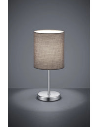 Lampada da Tavolo Jerry Cromo Paralume Grigio Ø13 cm Trio Lighting