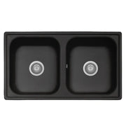 Lavello 86x50 2 vasche nero