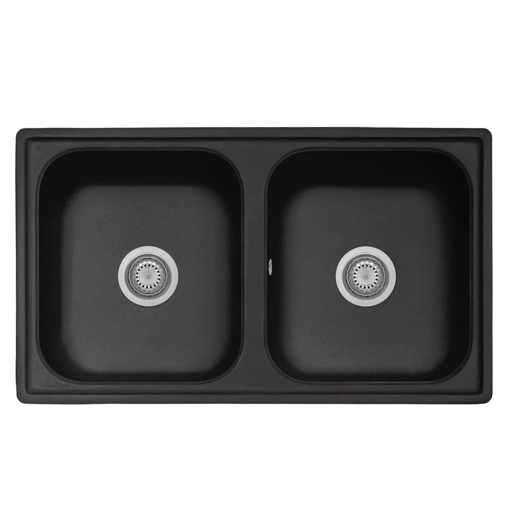 Lavello 86x50 2 vasche nero