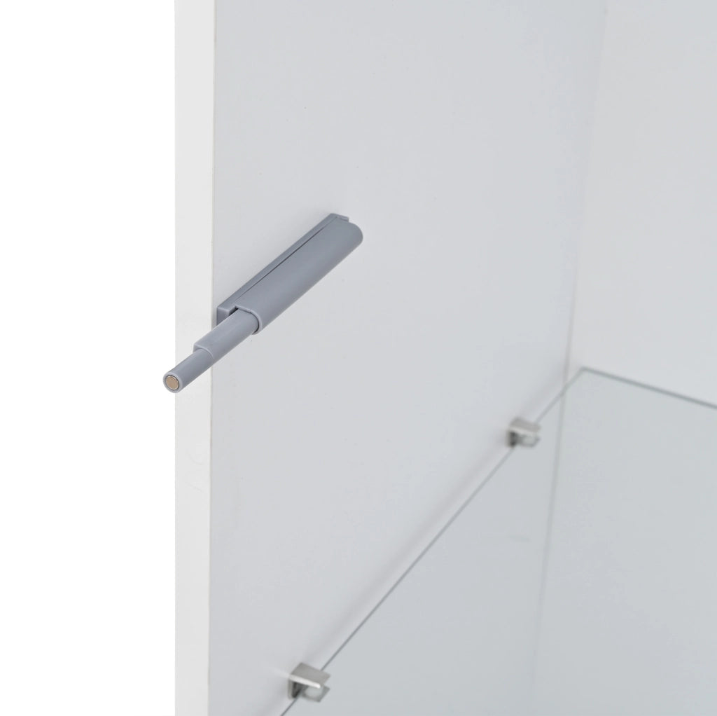 Vetrina alta 60x40x171 cm con 2 cassetti; LED controllato da app; bianco lucido