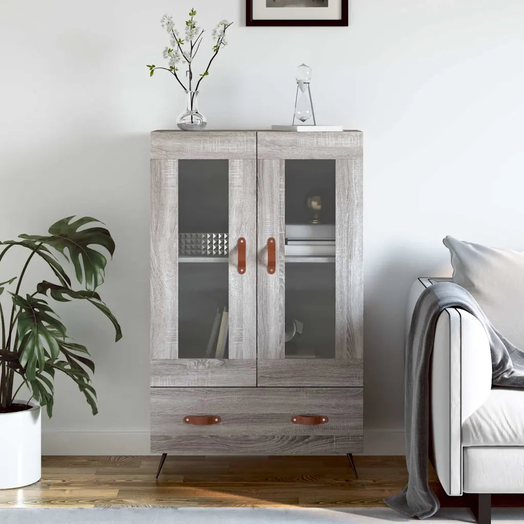 Credenza Grigio Sonoma 69,5x31x115 cm in Legno Multistratocod mxl 81407