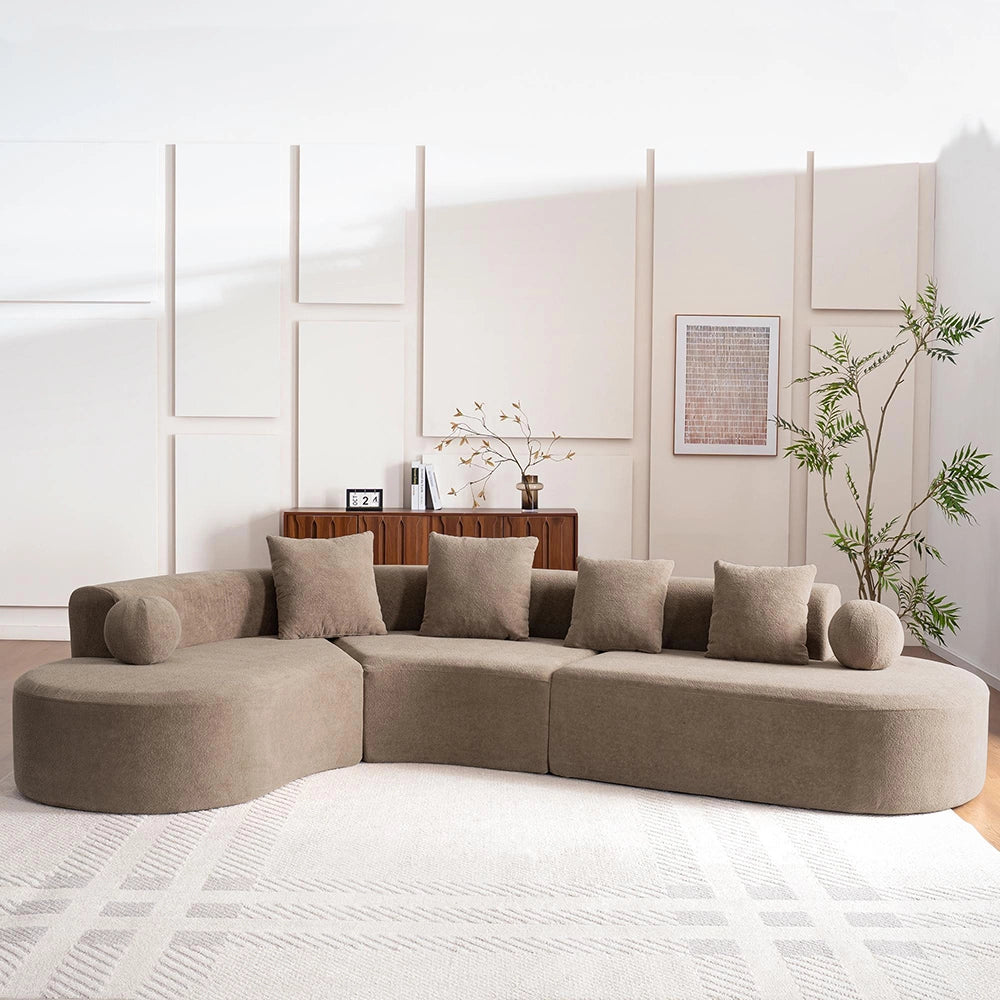 Divano a nuvola senza struttura - Xylo - 327 cm - Modello L, comodo, non assemblato