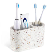 Sostegno per spazzola da denti, 2 alloggiamenti Sostegno per spazzola da denti e dentifricio per bagno, Supporto per spazzola da denti in resina, Stazione per spazzola da denti elettrica per cucina, Accessori da bagno, Terrazzo