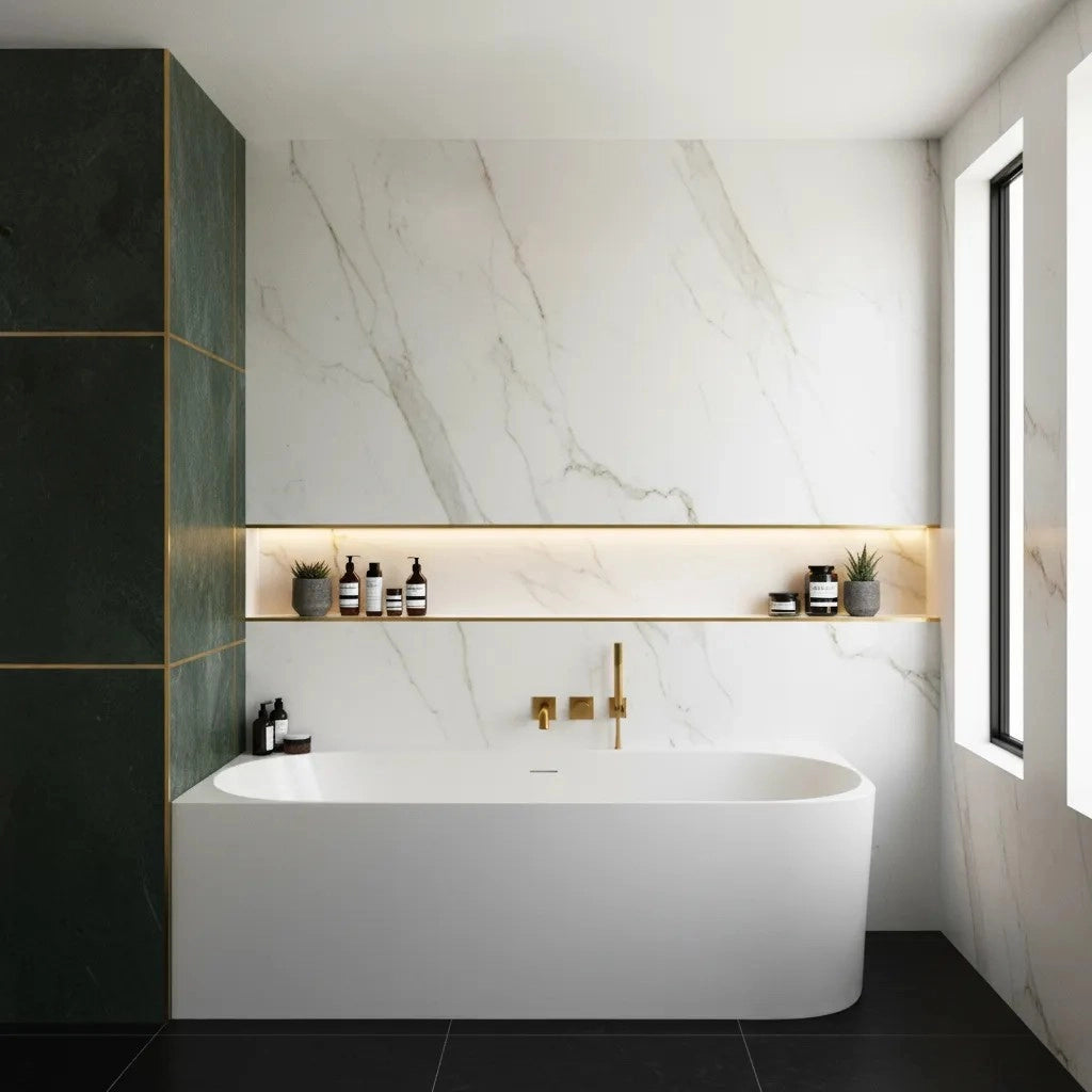 Vasca Da Bagno Angolare In Acrilico Bellanto Slim 170 Sinistra